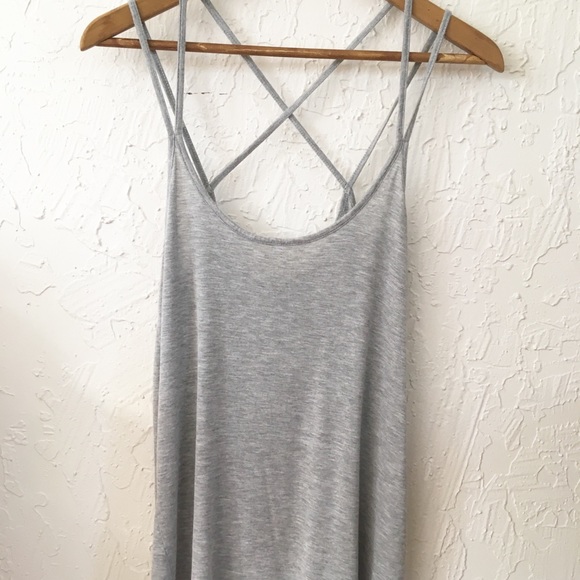 Gray Strappy Tank Top - Picture 2 of 4
